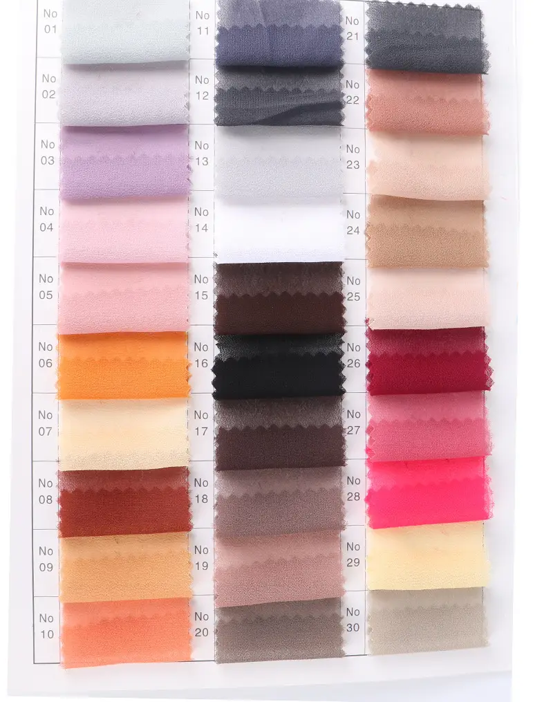 Muslim Pearl Chiffon Headscarf Black Solid Color — feature 3