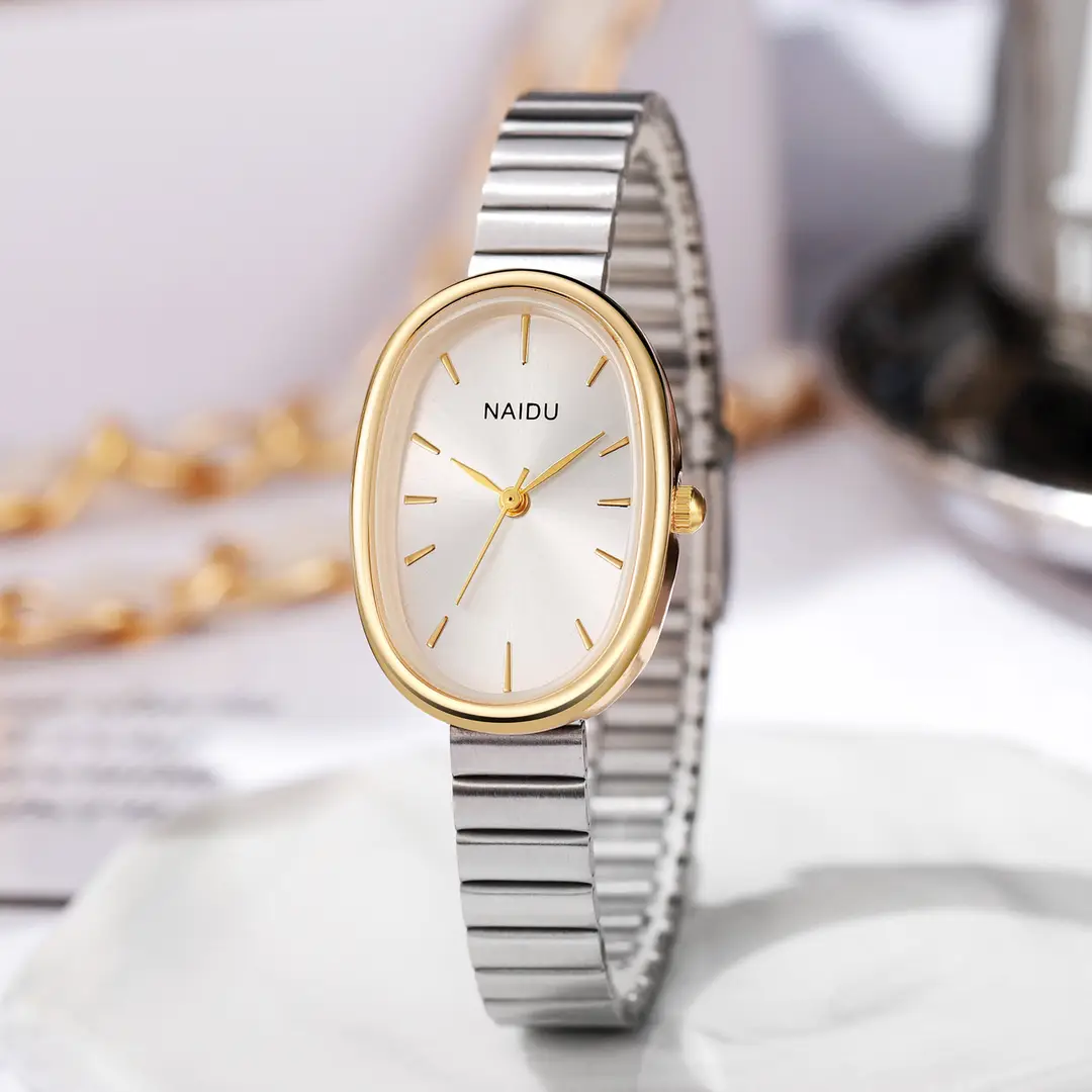 Silver with gold shell white surface