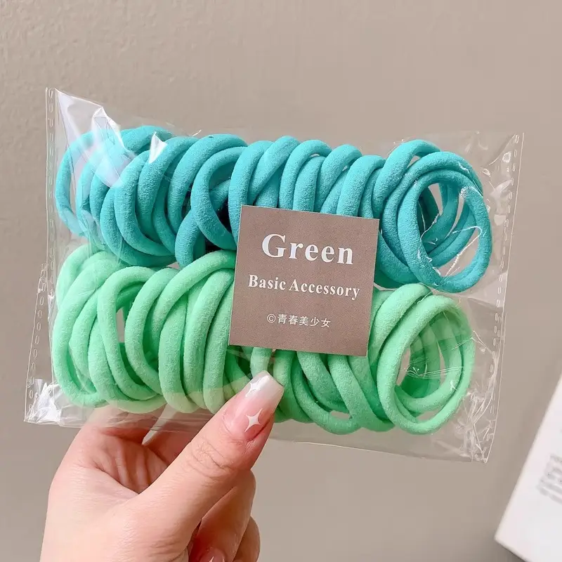 Yellow Rubber Hair Bands for Girls' Hair Accessories - Image 5