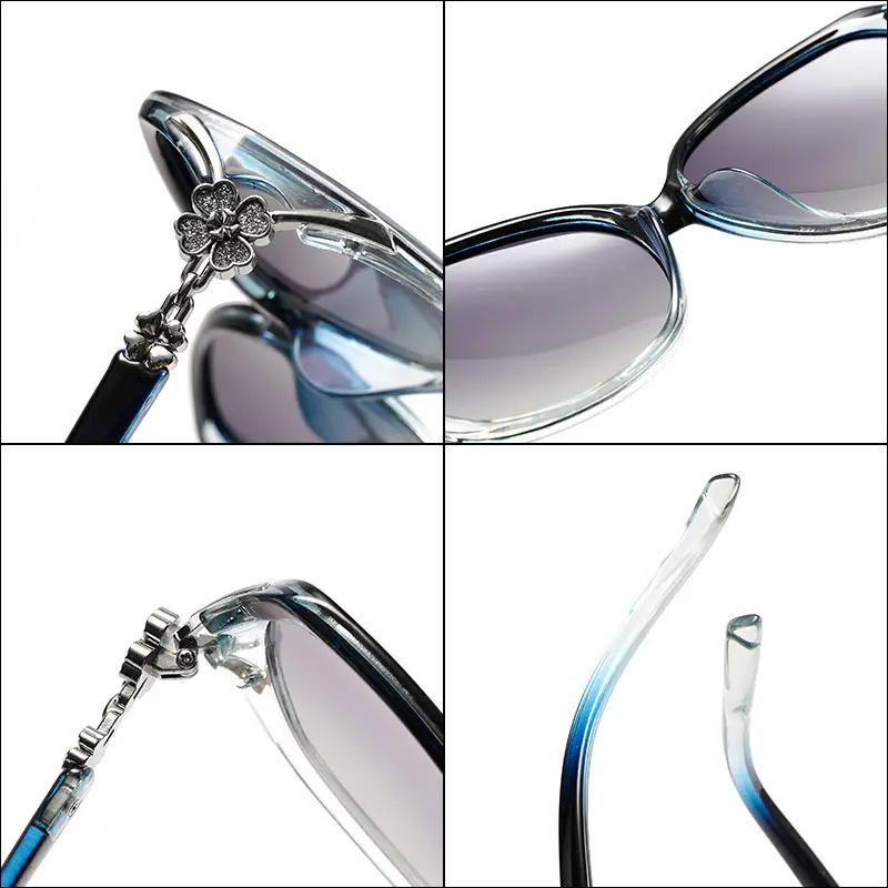 Gushi Polarized Sunglasses Women High End Blue Frame - Image 9