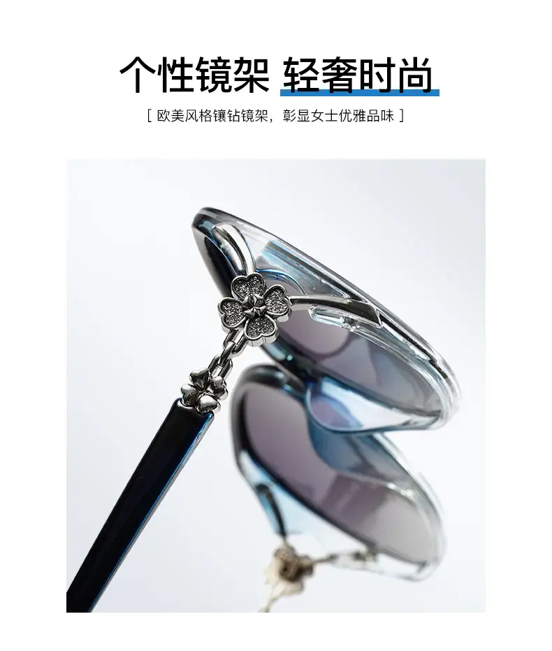 Gushi Polarized Sunglasses Women High End Blue Frame — feature 3