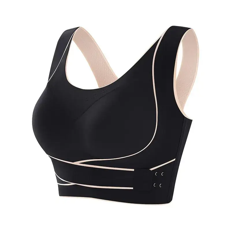 Cross Buckle Shockproof Push Up Sports Vest Bra Plus Size - Image 9