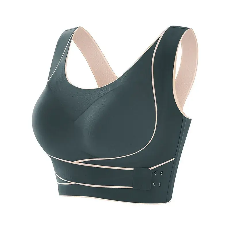 Cross Buckle Shockproof Push Up Sports Vest Bra Plus Size - Image 3