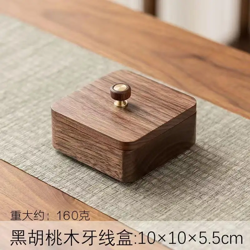 Walnut Ashtray Home Living Room with Lid Anti-Fly Ash Stainless Steel Liner Creative Office Quality Ashtray