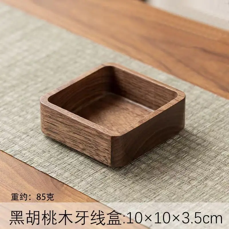 Walnut Ashtray Home Living Room with Lid Anti-Fly Ash Stainless Steel Liner Creative Office Quality Ashtray
