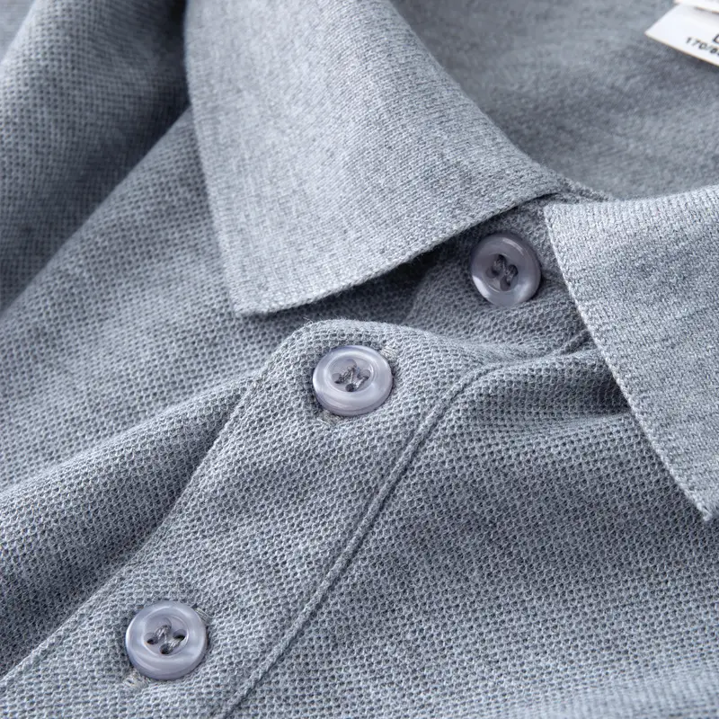 High-end Blue Polo Shirt for Men Women - Image 13