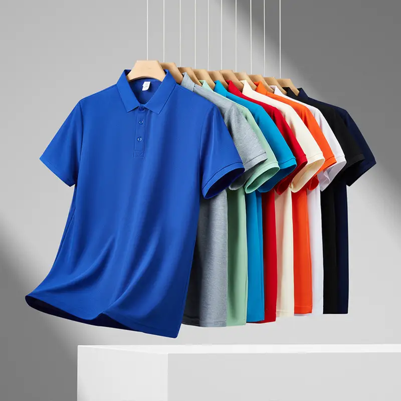 High-end Blue Polo Shirt for Men Women - Image 14