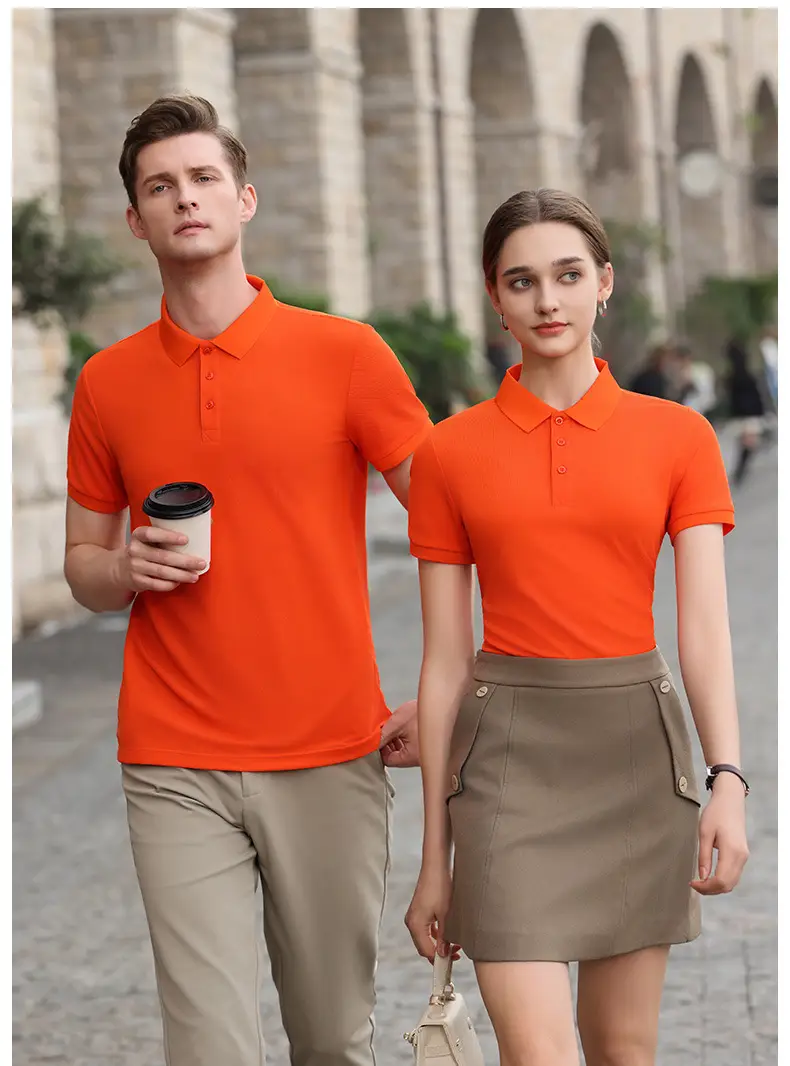 High-end Blue Polo Shirt for Men Women — feature 22