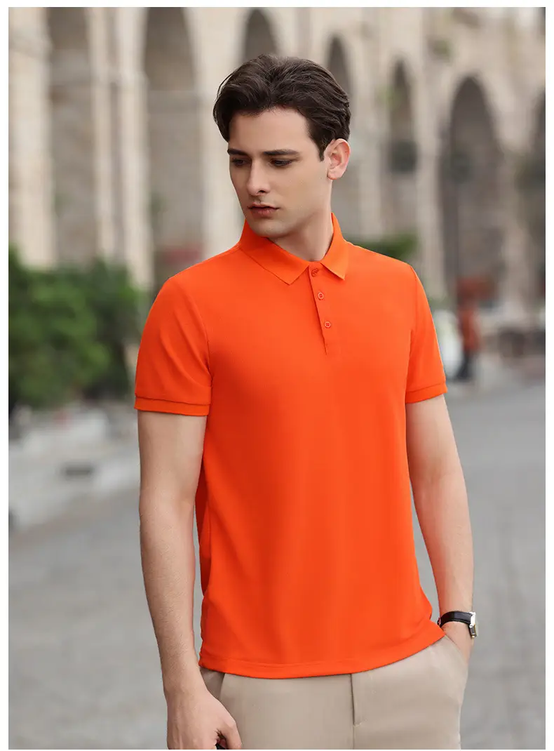 High-end Blue Polo Shirt for Men Women — feature 23