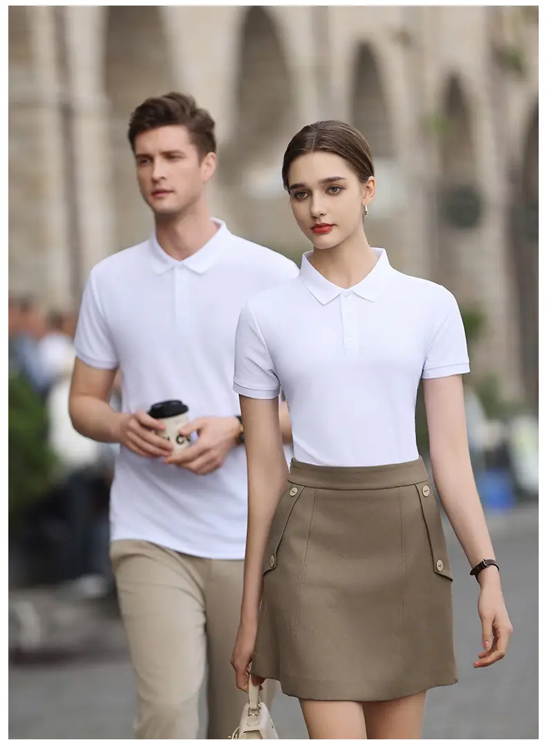High-end Blue Polo Shirt for Men Women — feature 24