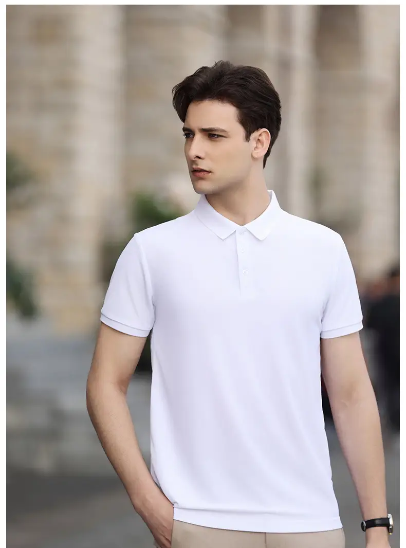 High-end Blue Polo Shirt for Men Women — feature 25