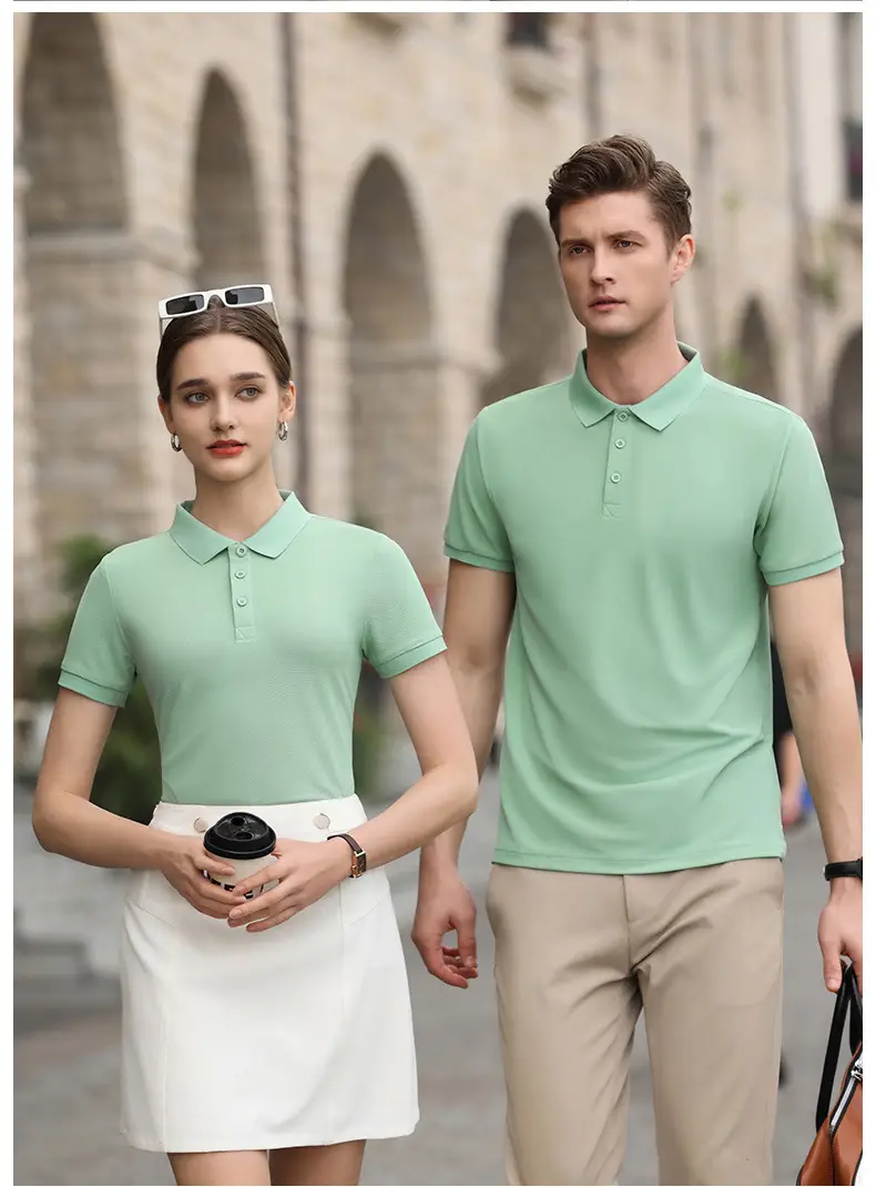 High-end Blue Polo Shirt for Men Women — feature 28