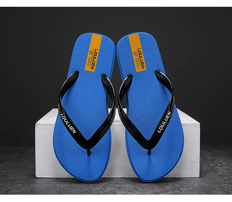2024 New Men's Blue Korean Style Flip Flops — feature 14