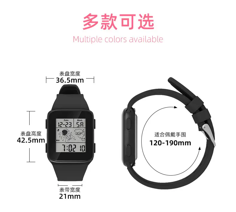 Waterproof Astronaut Sports Watch Black ABS TPU Strap — feature 18