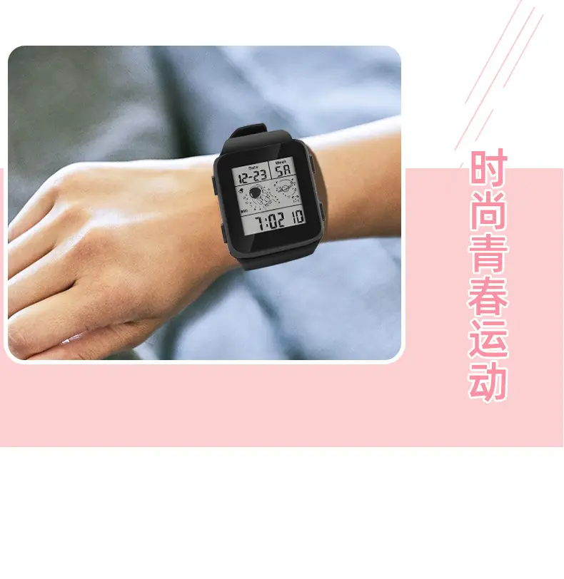 Waterproof Astronaut Sports Watch Black ABS TPU Strap — feature 22