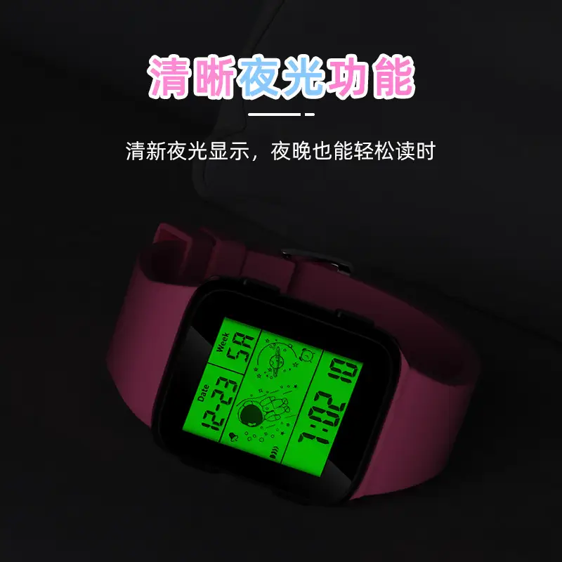Waterproof Astronaut Sports Watch Black ABS TPU Strap — feature 31