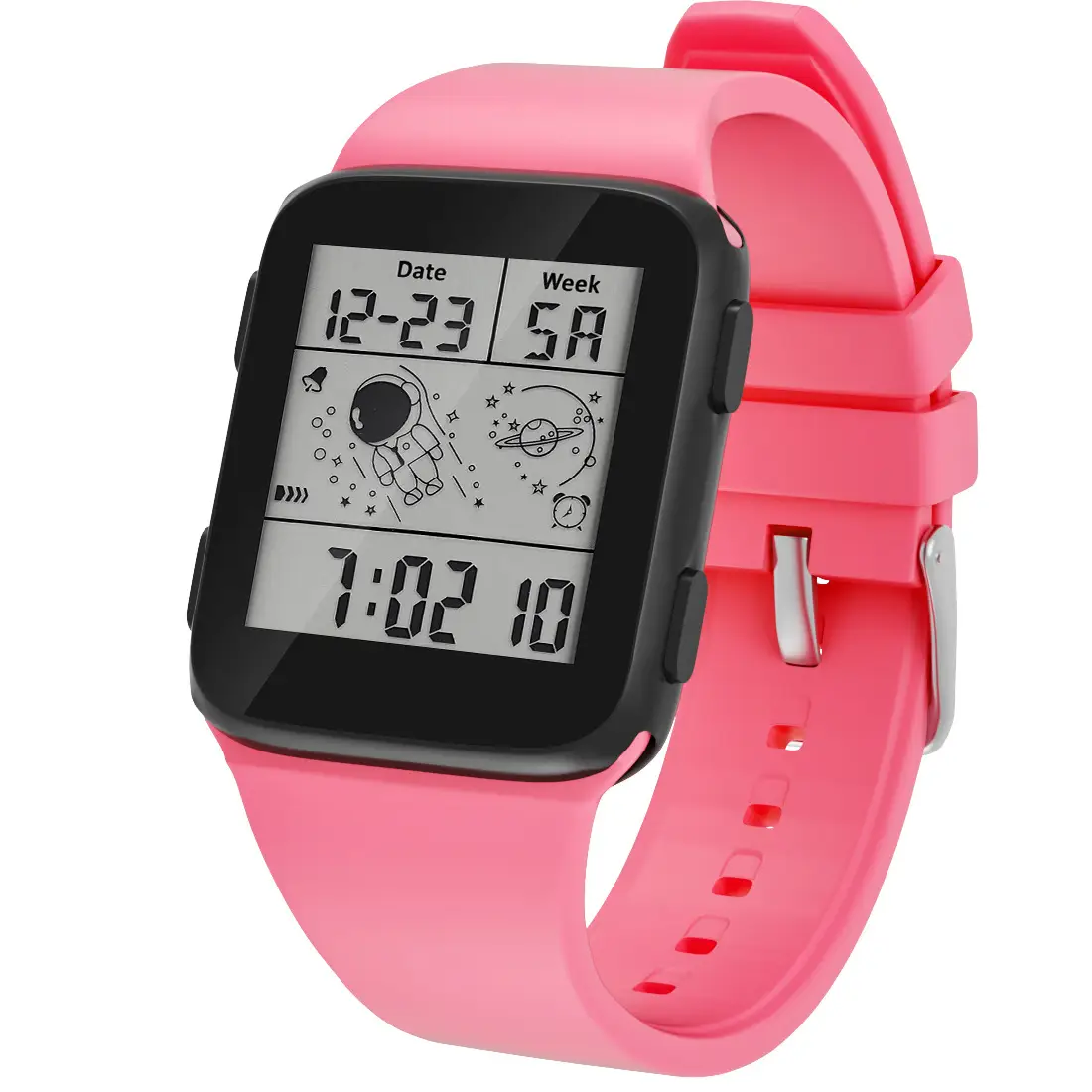 Waterproof Astronaut Sports Watch Black ABS TPU Strap - Image 3