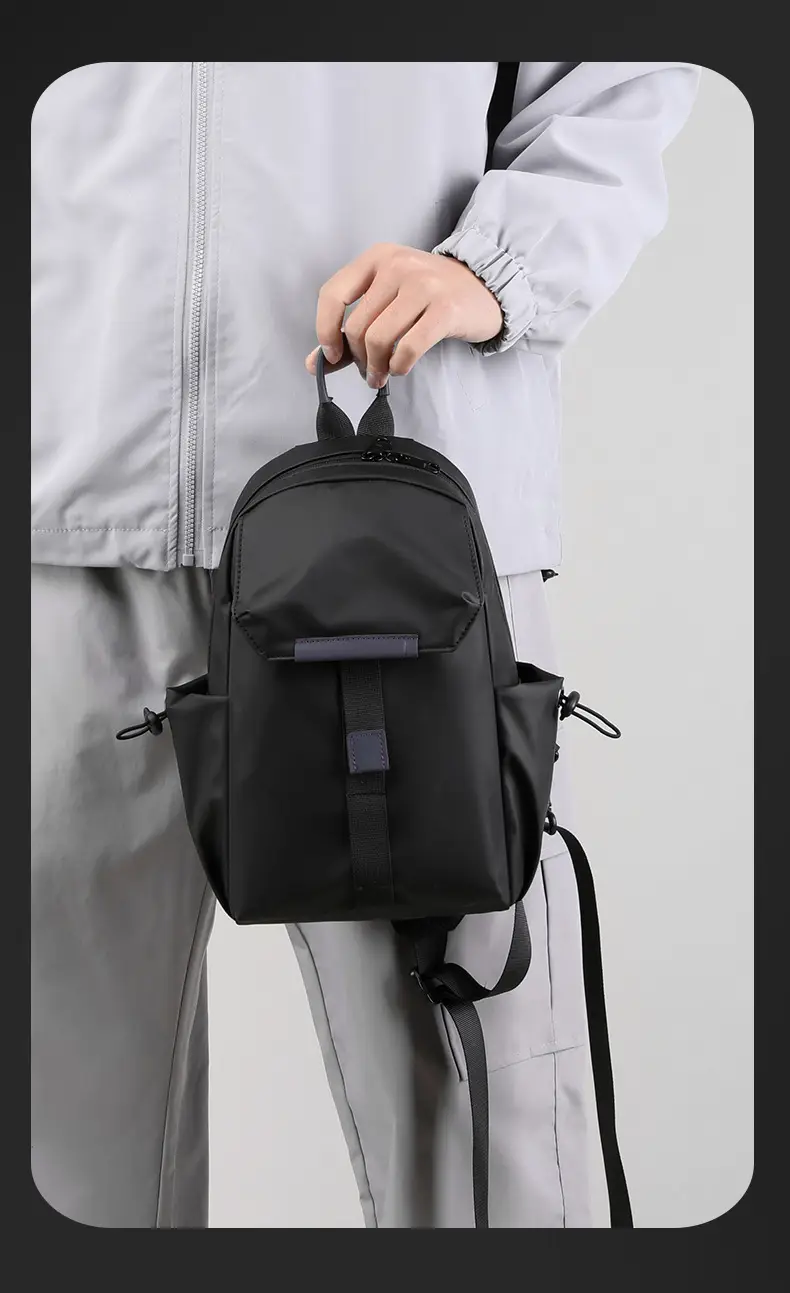 Men's Black Nylon Shoulder Bag Large Capacity Lightweight Business Commute β feature 26