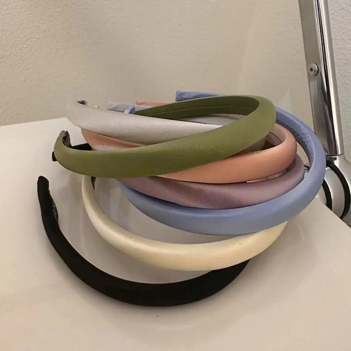 Women's New French Style Satin Hair Hoop Purple - Image 8
