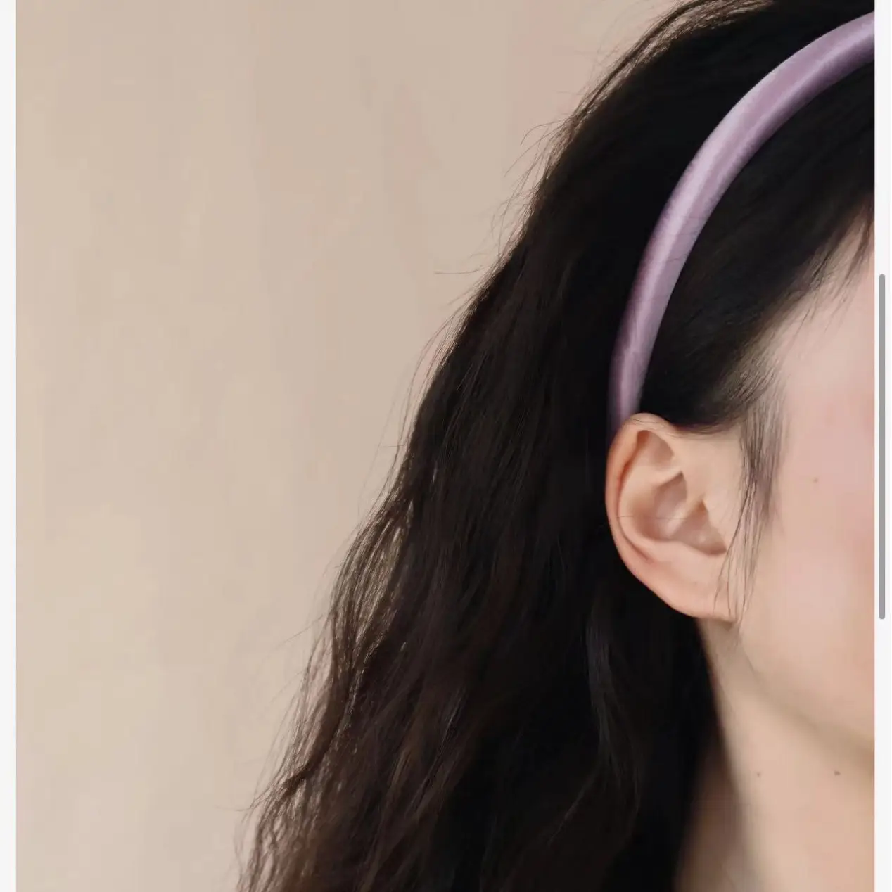 Women's New French Style Satin Hair Hoop Purple - Image 10