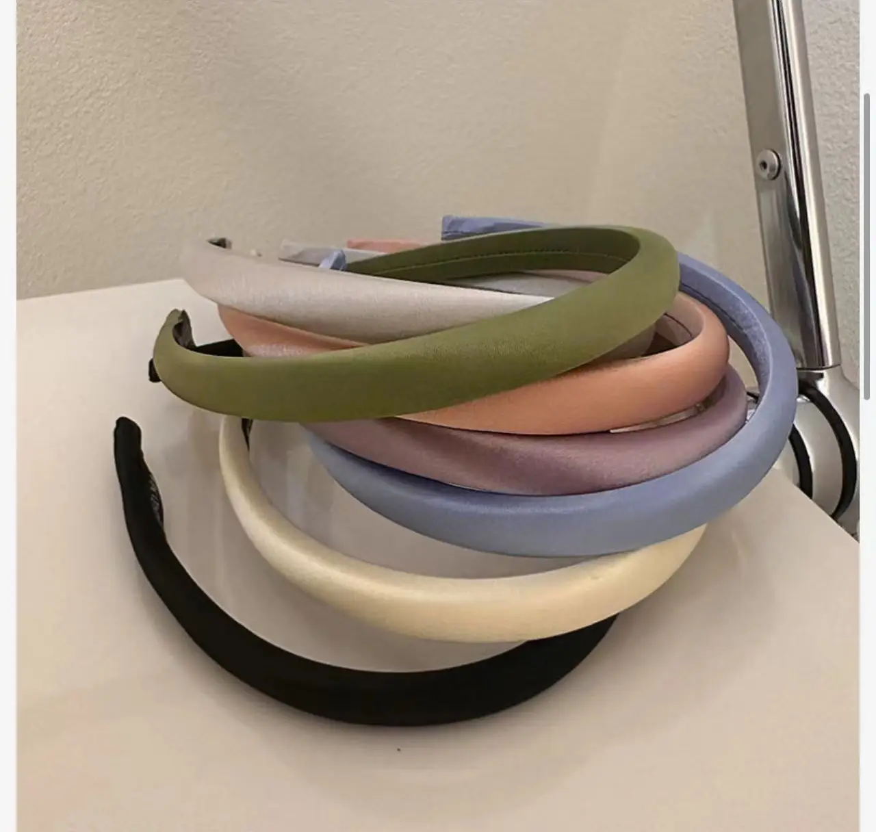 Women's New French Style Satin Hair Hoop Purple — feature 1
