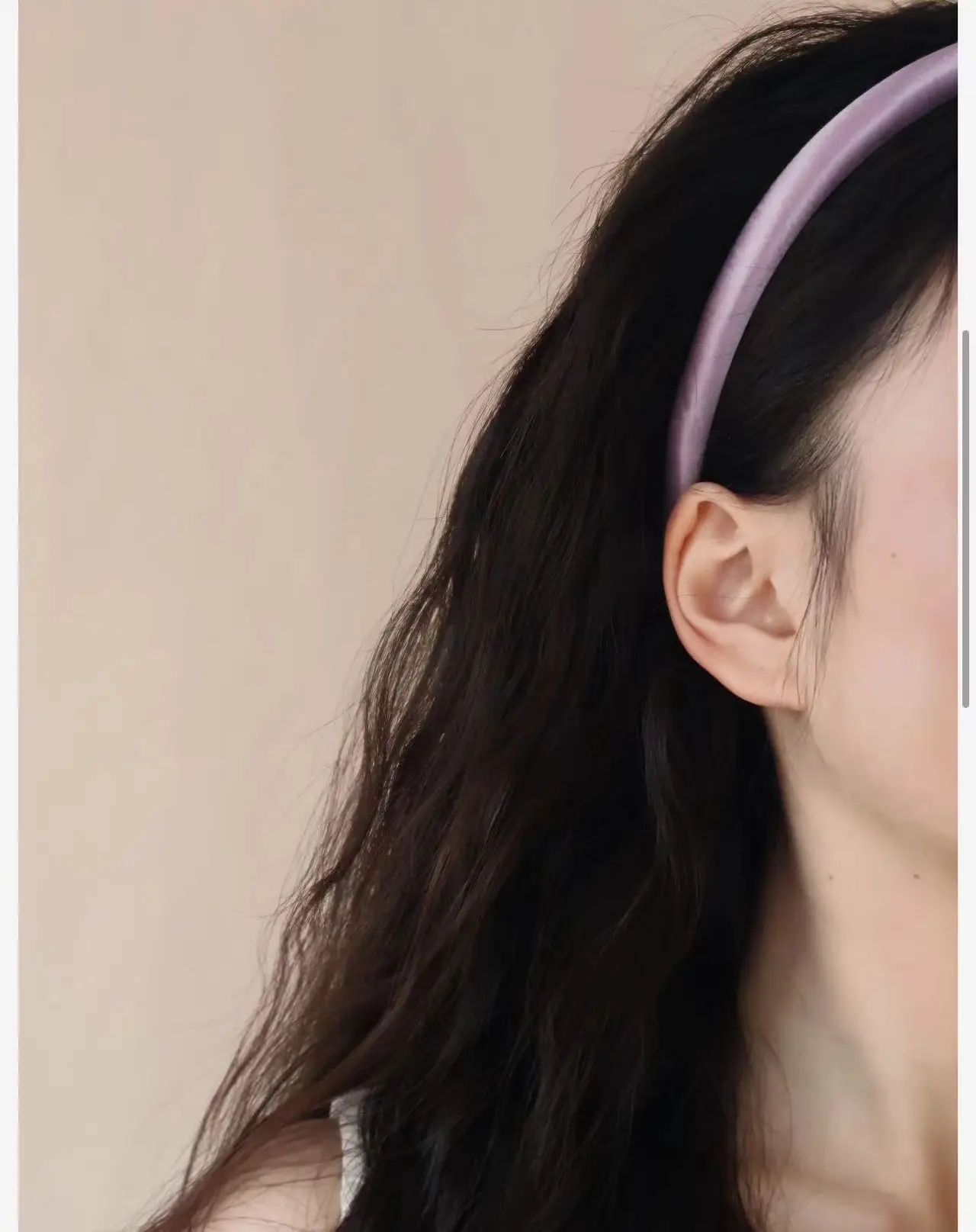 Women's New French Style Satin Hair Hoop Purple — feature 3