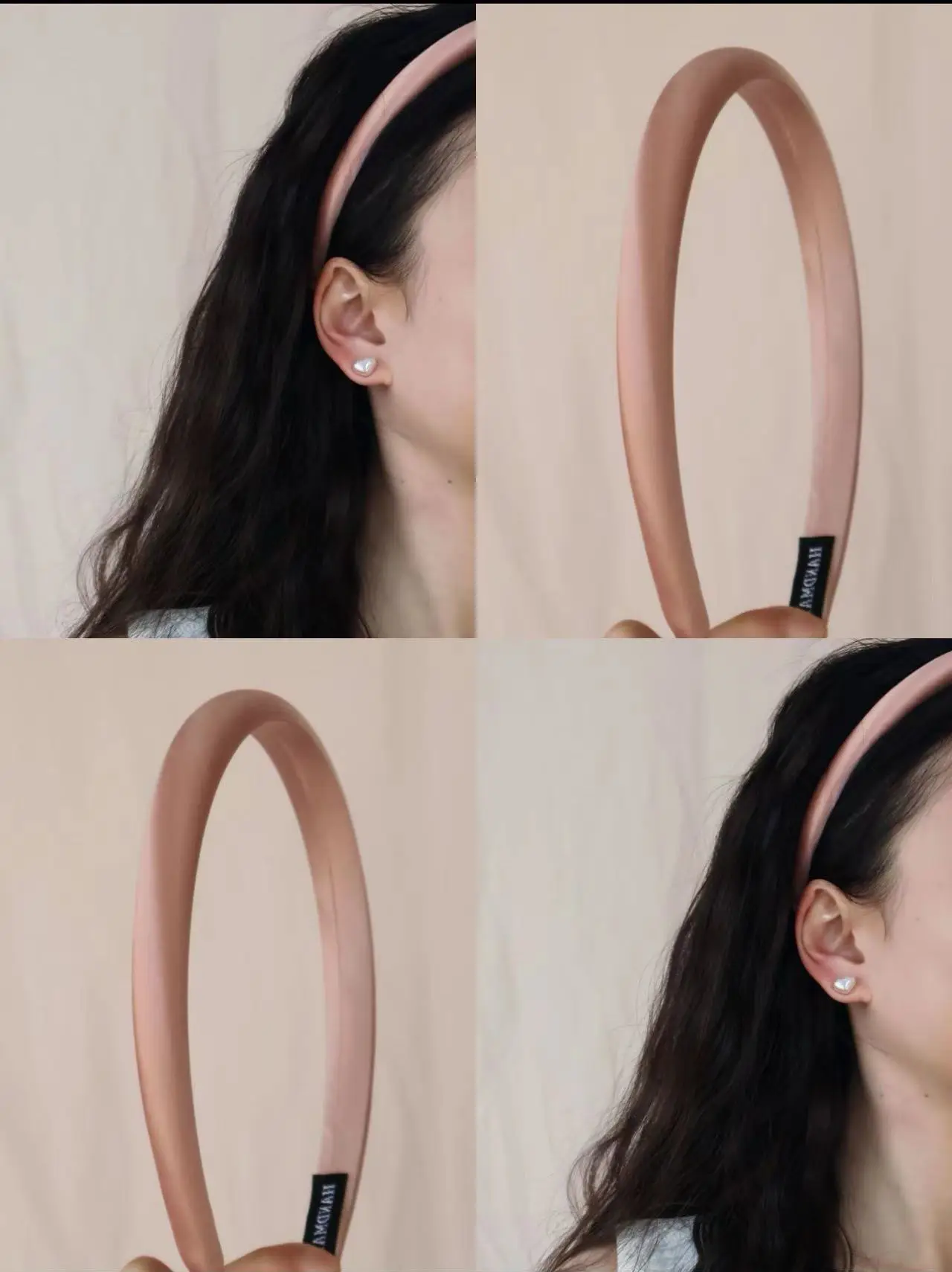 Women's New French Style Satin Hair Hoop Purple — feature 8