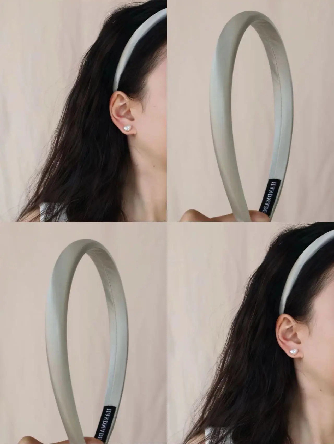 Women's New French Style Satin Hair Hoop Purple — feature 9