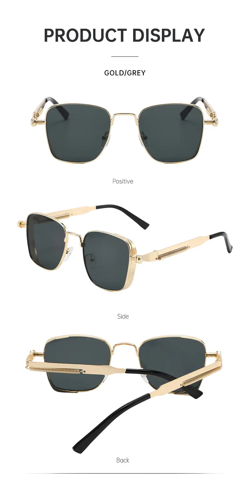 Men UV Protective Half Frame Sunglasses Black β feature 18