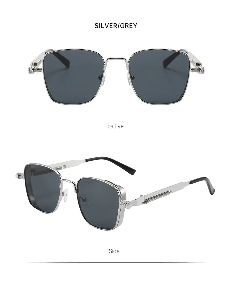 Men UV Protective Half Frame Sunglasses Black β feature 19