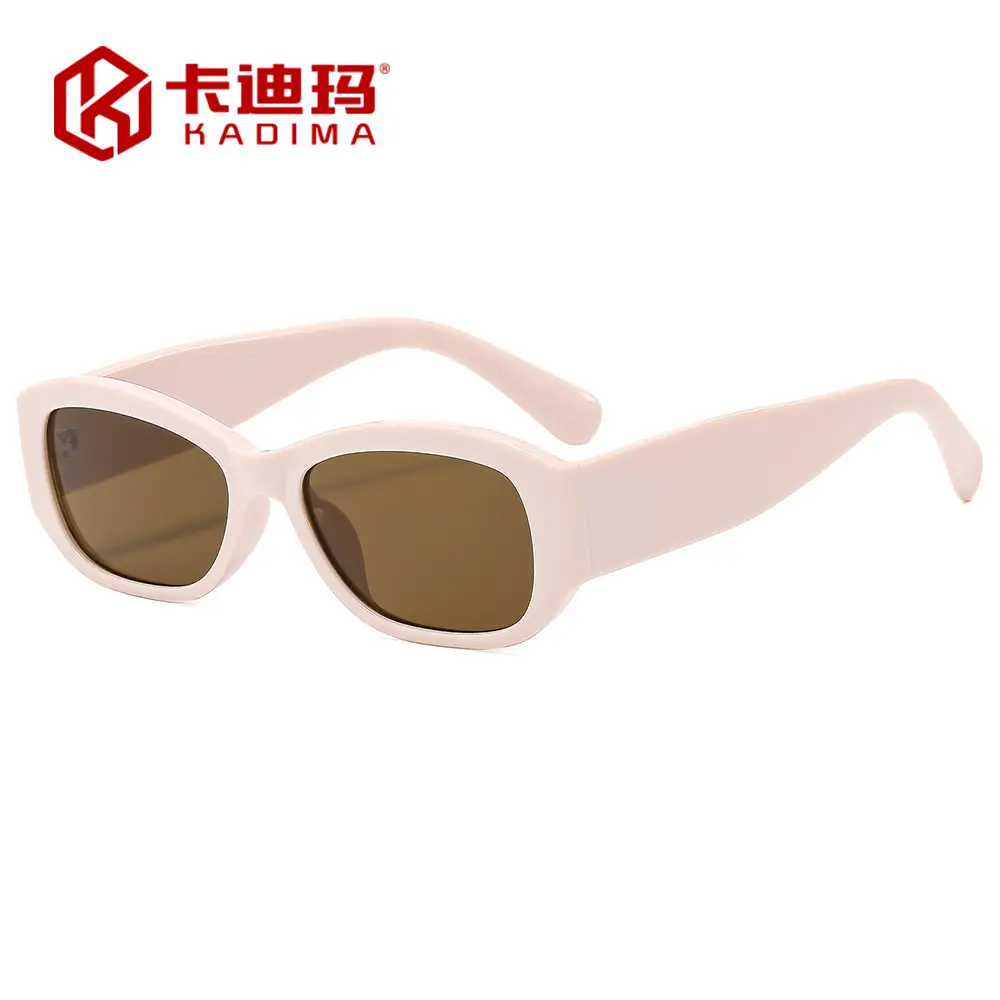 White Korean Style Slim Sunglasses for Men Women - Image 6