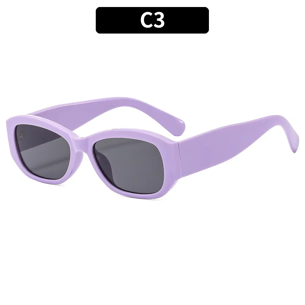 White Korean Style Slim Sunglasses for Men Women - Image 1