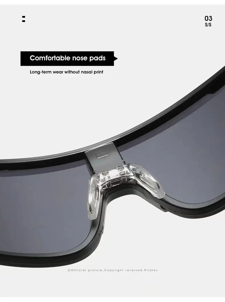 Women Windproof Sunglasses Big Frame Black β feature 18