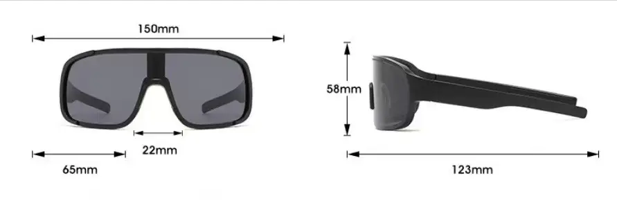 Women Windproof Sunglasses Big Frame Black β feature 8