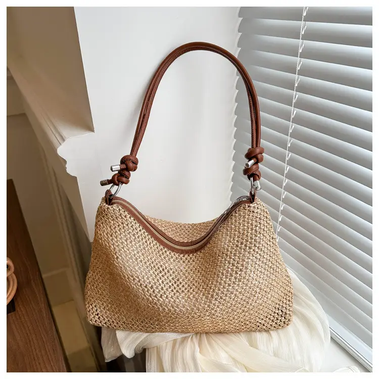 Women Straw Handbag Vintage Woven Large Capacity — feature 10