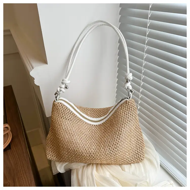 Women Straw Handbag Vintage Woven Large Capacity — feature 11