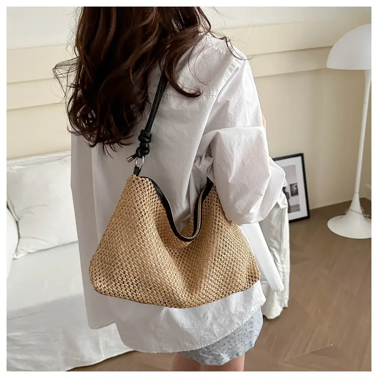 Women Straw Handbag Vintage Woven Large Capacity — feature 19