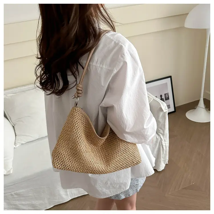Women Straw Handbag Vintage Woven Large Capacity — feature 20