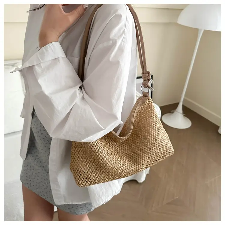 Women Straw Handbag Vintage Woven Large Capacity — feature 22