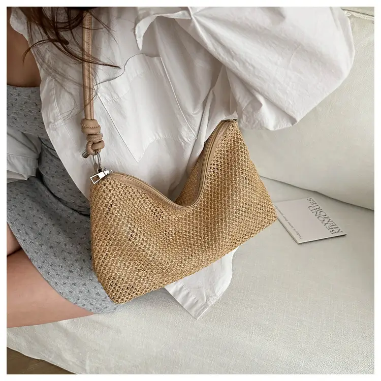 Women Straw Handbag Vintage Woven Large Capacity — feature 23