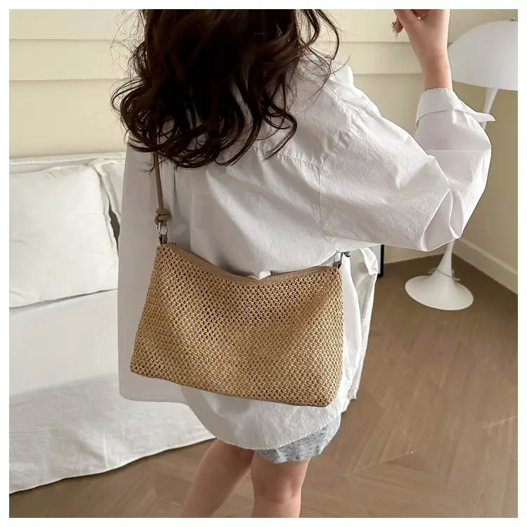 Women Straw Handbag Vintage Woven Large Capacity — feature 24