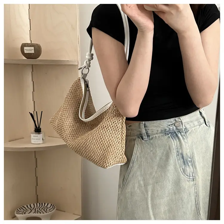 Women Straw Handbag Vintage Woven Large Capacity — feature 25