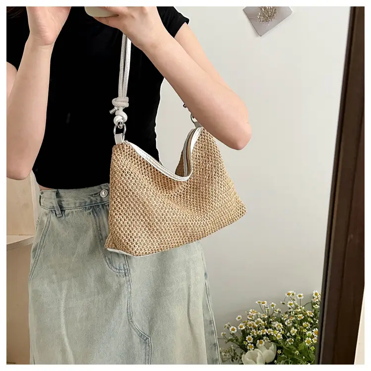 Women Straw Handbag Vintage Woven Large Capacity — feature 26
