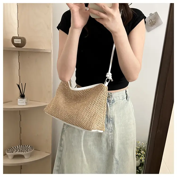 Women Straw Handbag Vintage Woven Large Capacity — feature 27