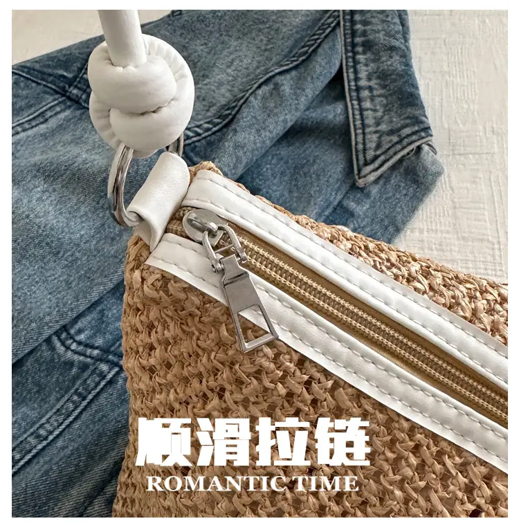 Women Straw Handbag Vintage Woven Large Capacity — feature 6