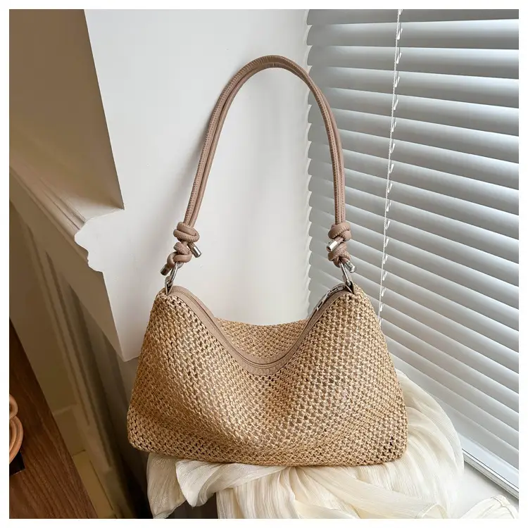 Women Straw Handbag Vintage Woven Large Capacity — feature 9