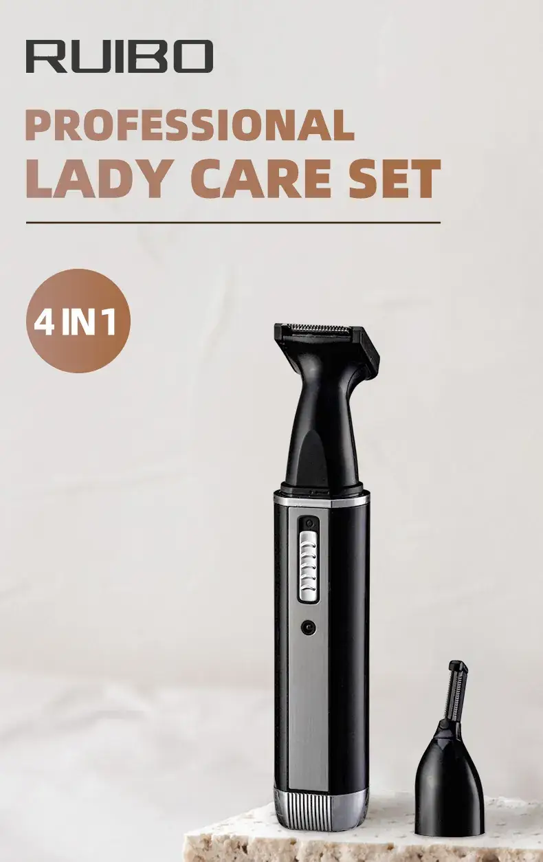 Rechargeable Men's Nose Hair Trimmer with 4 Blades — feature 2