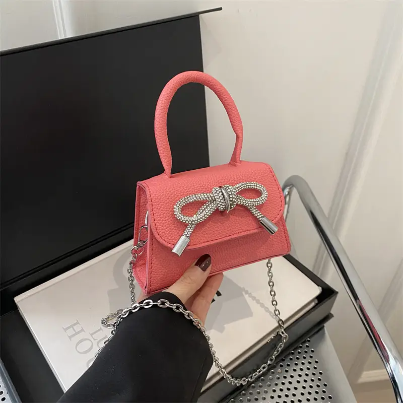 Pink Bow Shoulder Crossbody Bag 2024 Spring New - Image 7