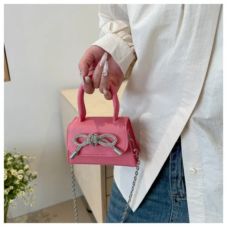Pink Bow Shoulder Crossbody Bag 2024 Spring New — feature 11