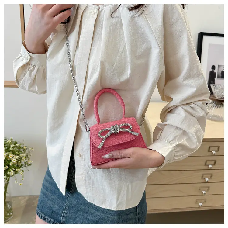 Pink Bow Shoulder Crossbody Bag 2024 Spring New — feature 12